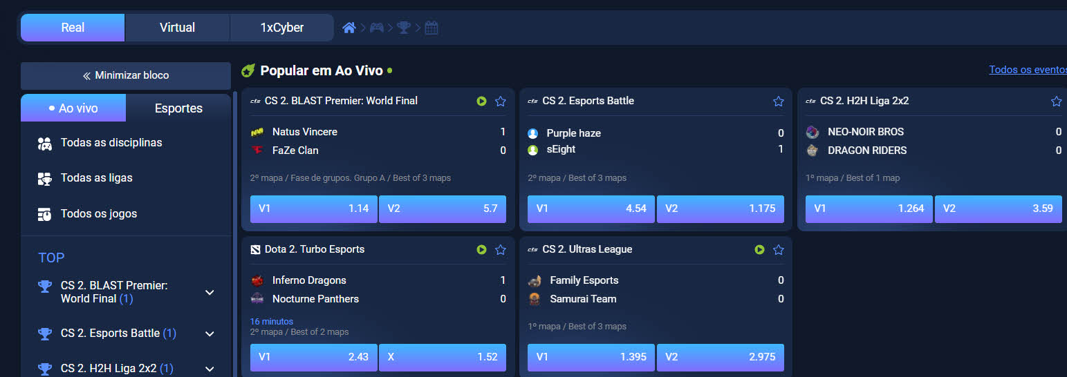 Melhores Odds De eSports Aqui Na 1xBet